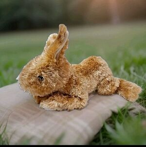 Douglas The Cuddle Toy Brown White Bunny 11" Rabbit in excellent used condition.